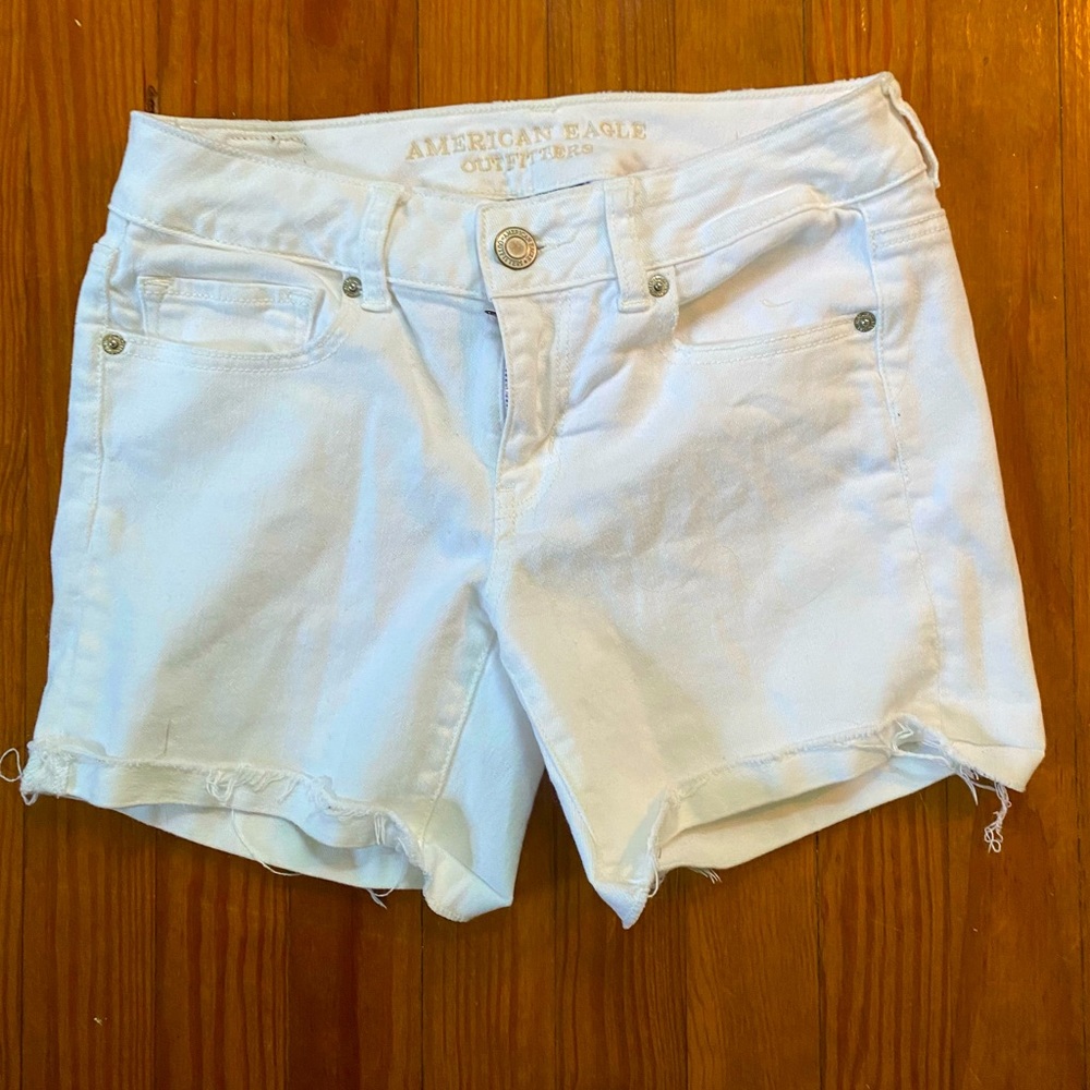 American early white shorts